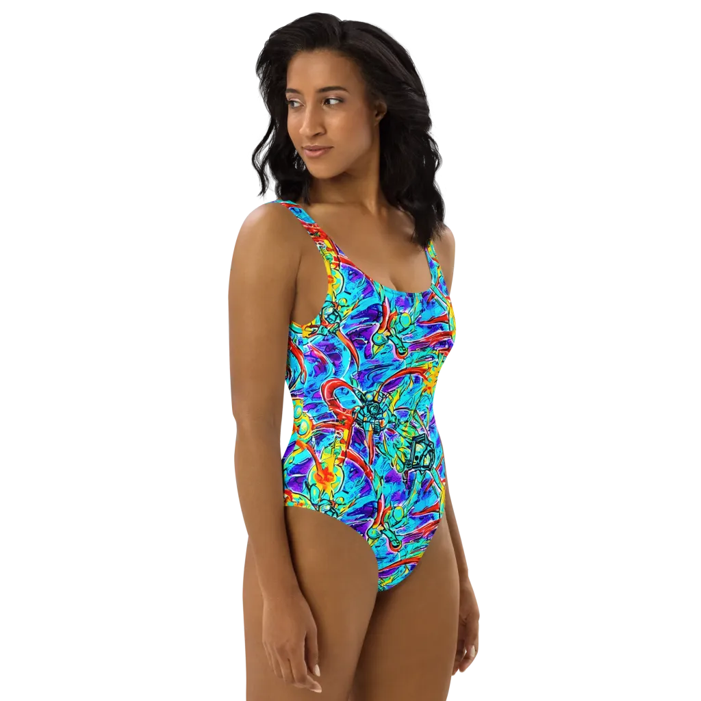 Solar Noise on One-Piece Swimsuit — Right
