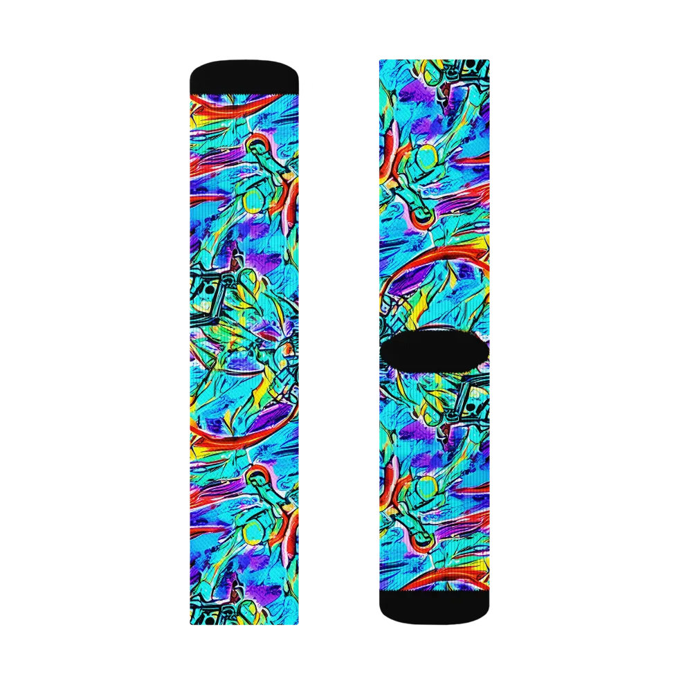 Solar Noise on Socks — Left Sock