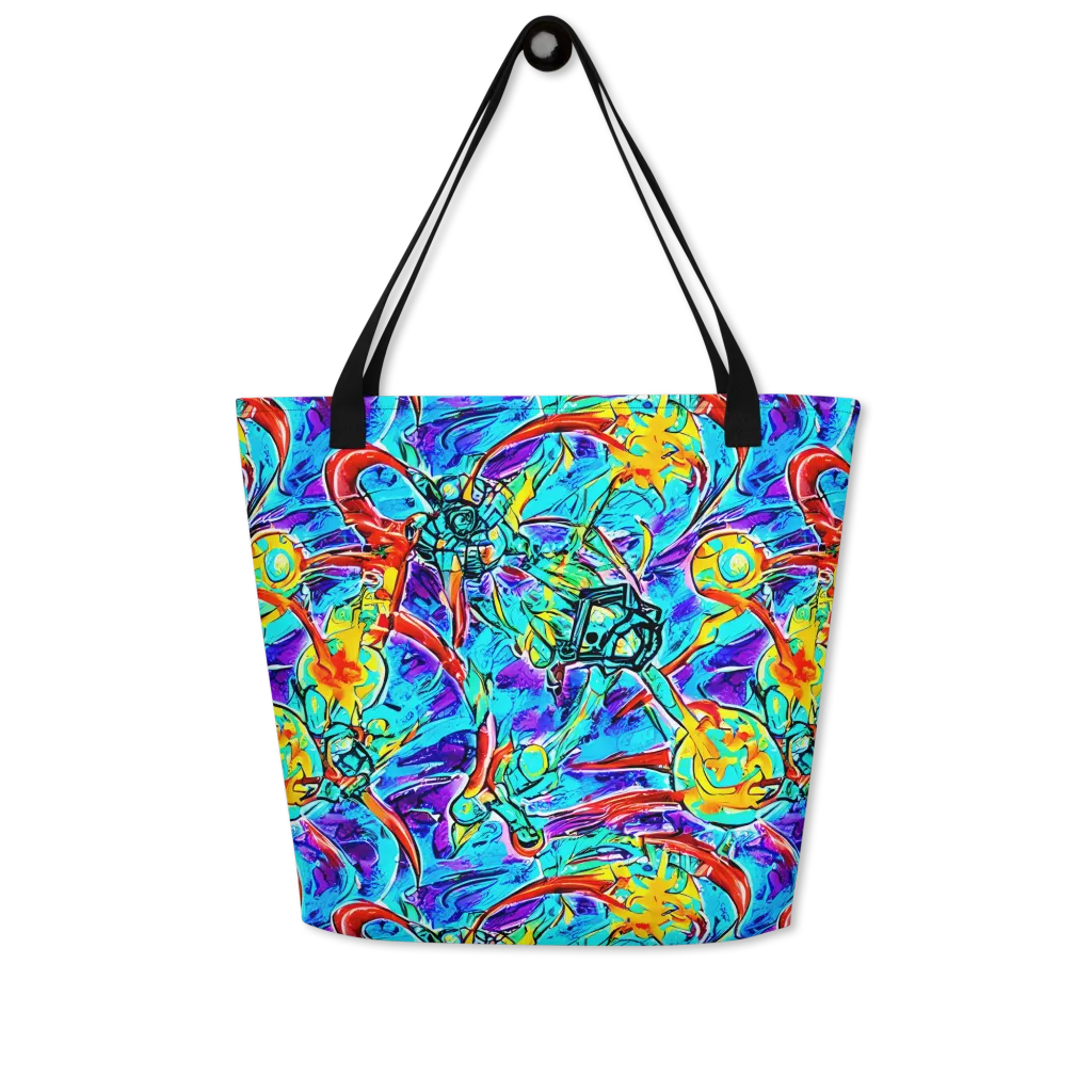 Solar Noise on Large Tote Bag W/ Pocket — Front