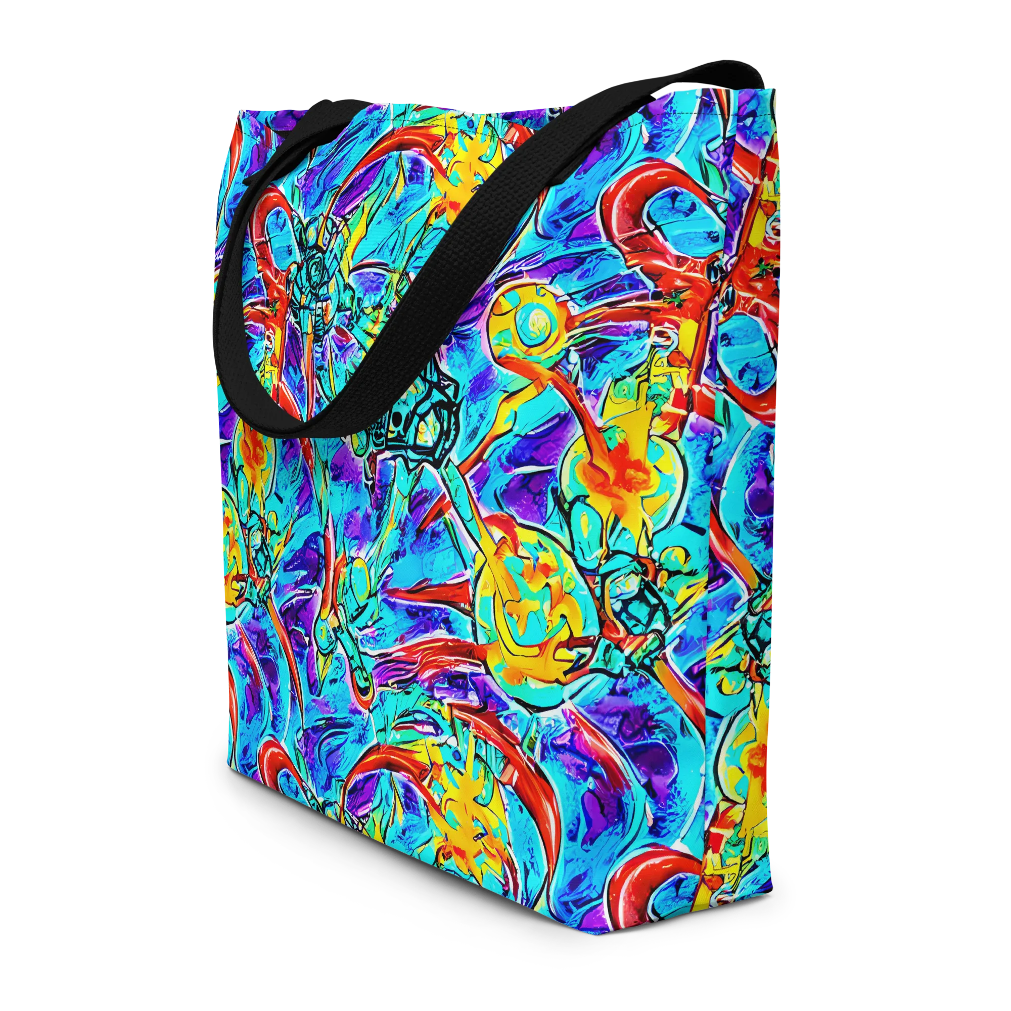 Solar Noise on Large Tote Bag W/ Pocket — Front