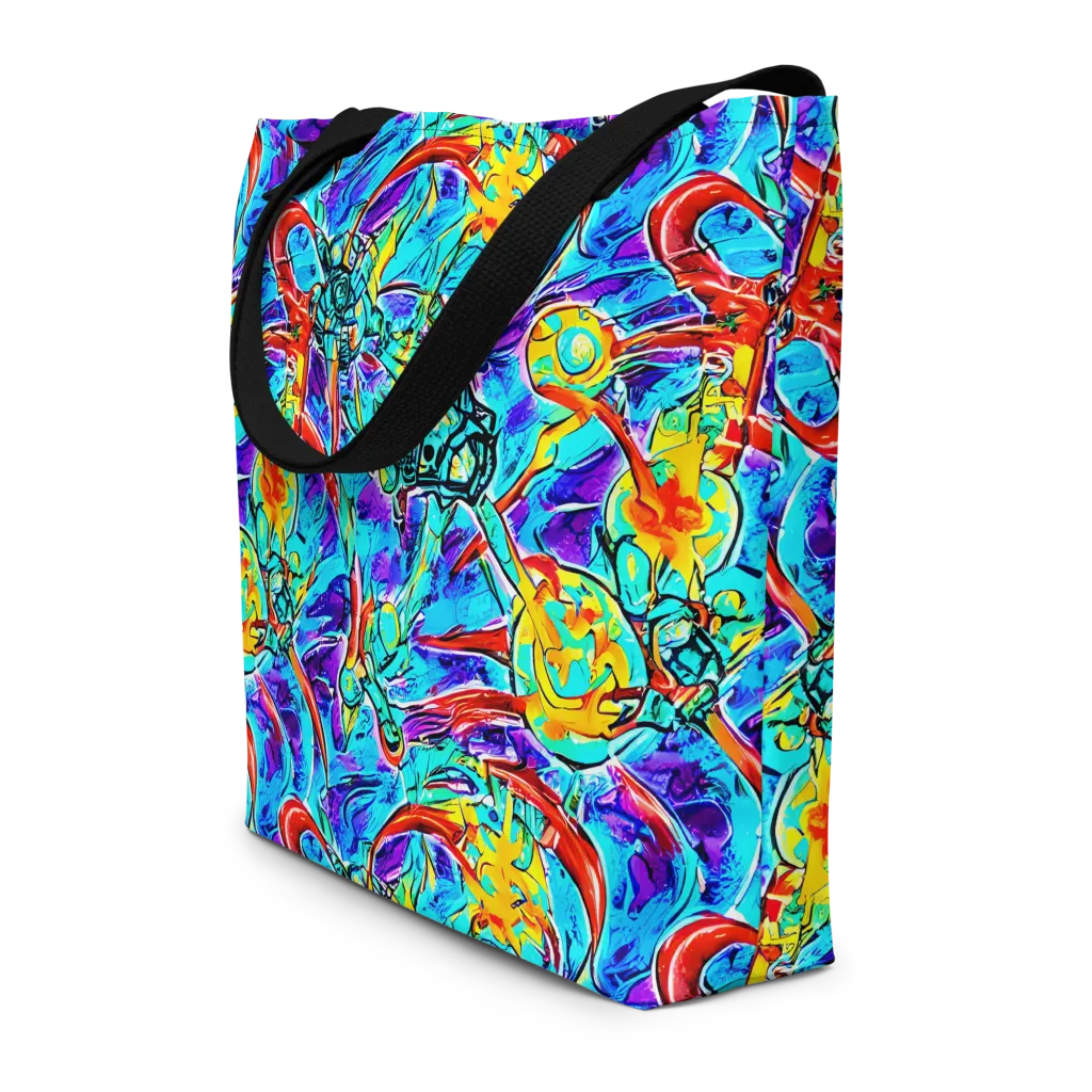 Solar Noise on Large Tote Bag W/ Pocket — Front