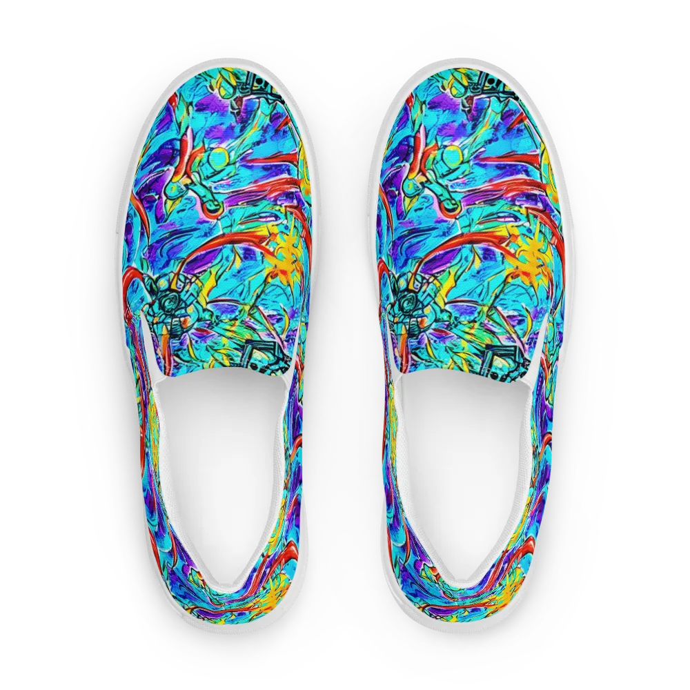 Solar Noise on Women's Slip-On Canvas Shoes — Front