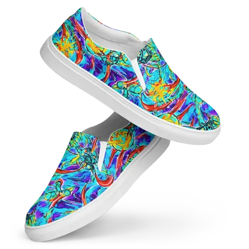 Solar Noise on a Women's Slip-On Canvas Shoes