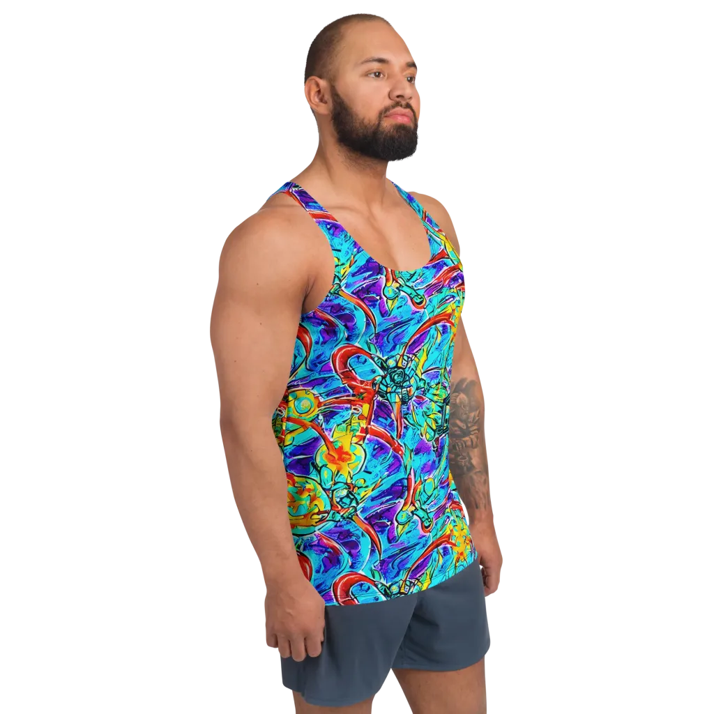 Solar Noise on Men's Tank Top — Right Front