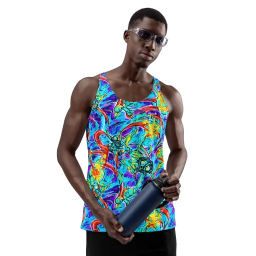 Solar Noise on a Men's Tank Top