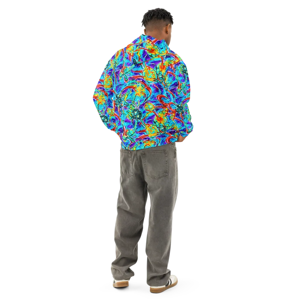Solar Noise on Cotton Hoodie — Back