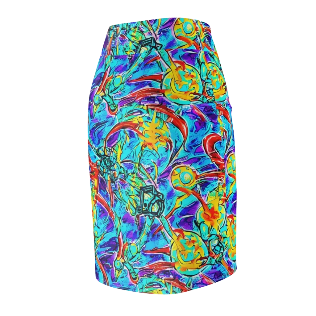 Solar Noise on Pencil Skirt — Back Side