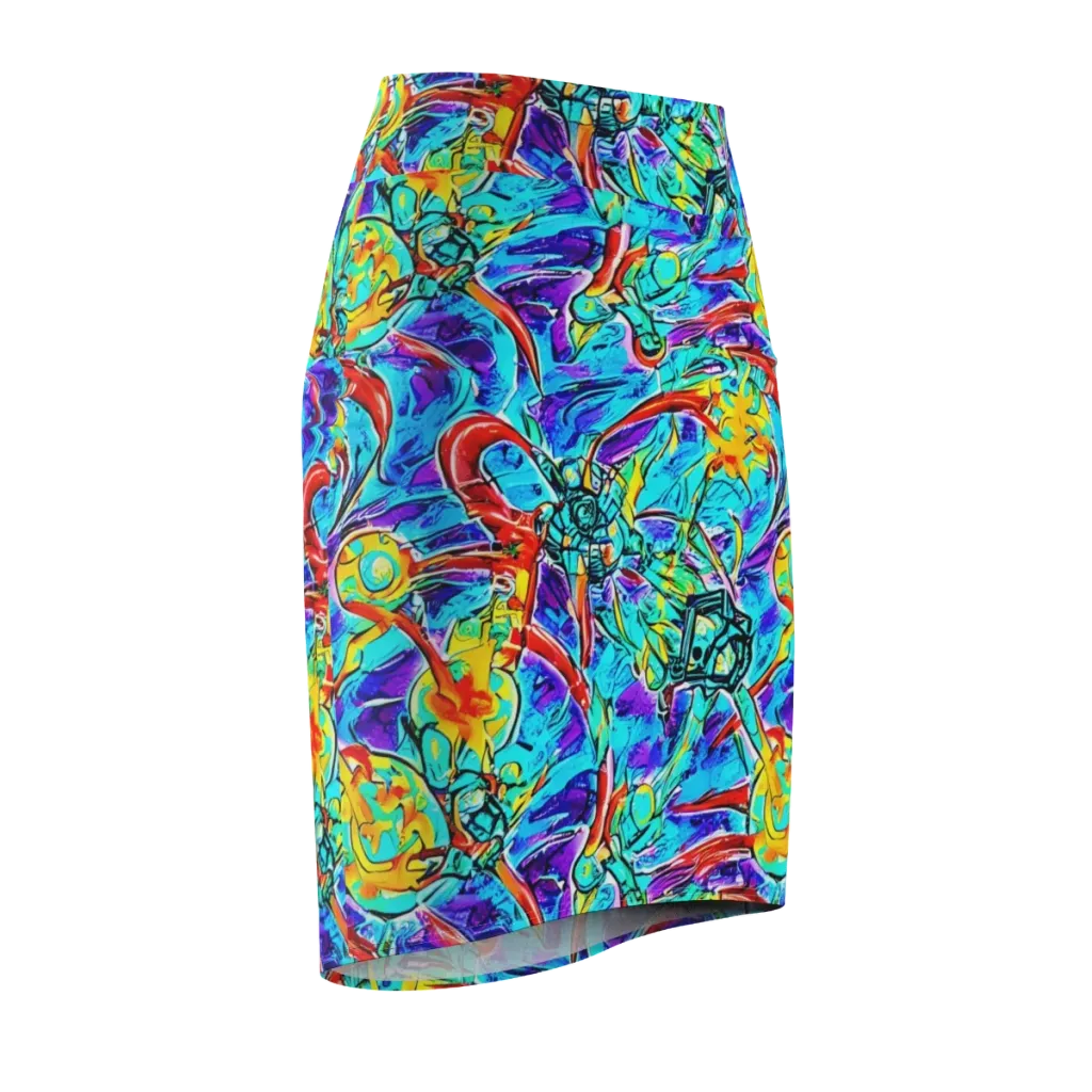 Solar Noise on Pencil Skirt — Front Side