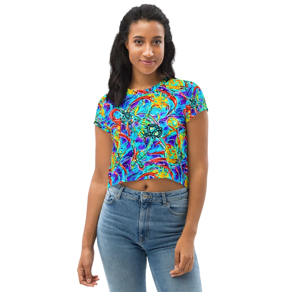 Solar Noise on Crop Tee — Front