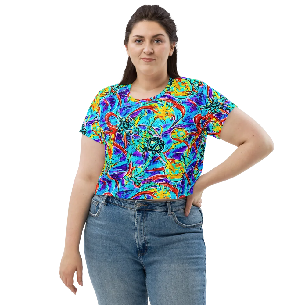 Solar Noise on Crop Tee — Front