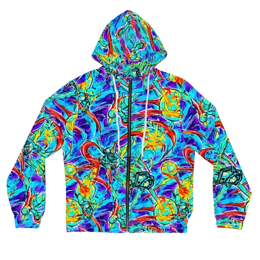 Solar Noise on a Women's Full-Zip Hoodie