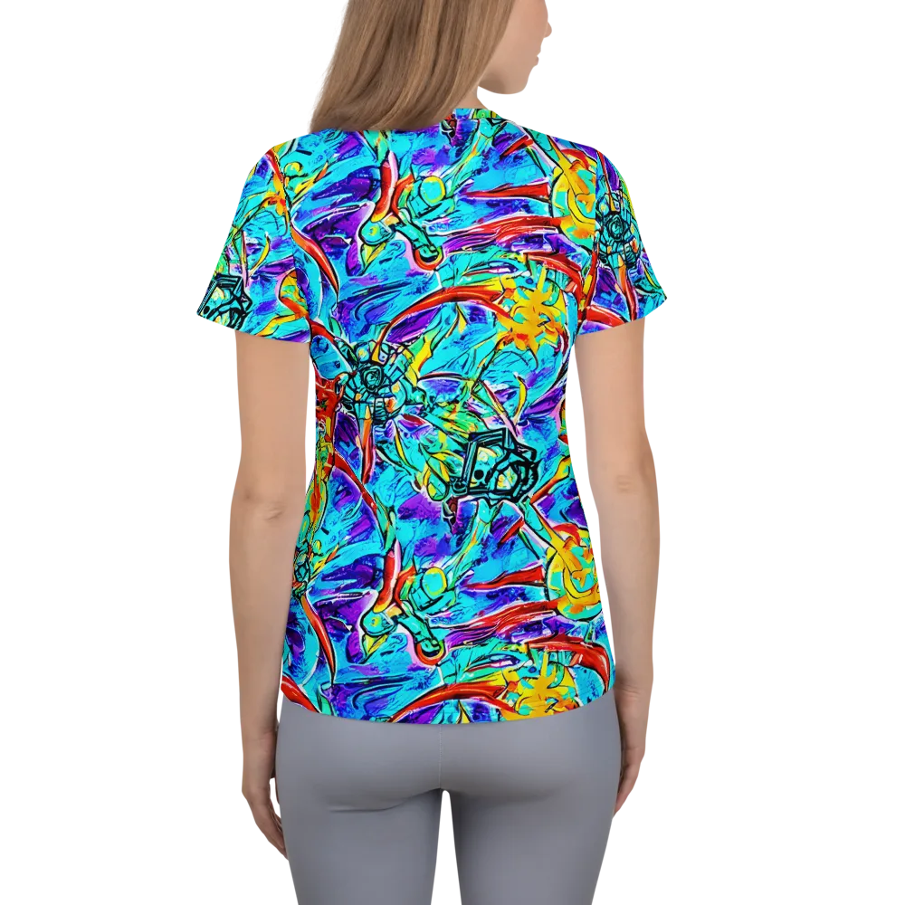 Solar Noise on Women's Athletic T-Shirt — Back