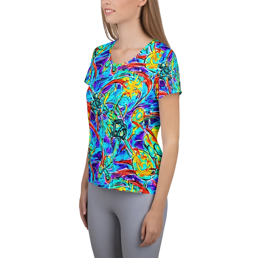 Solar Noise on Women's Athletic T-Shirt — Left