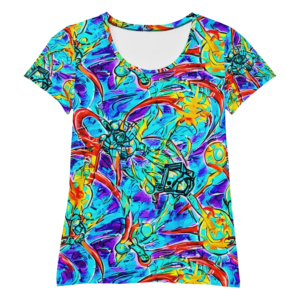 Solar Noise on Women's Athletic T-Shirt — Front