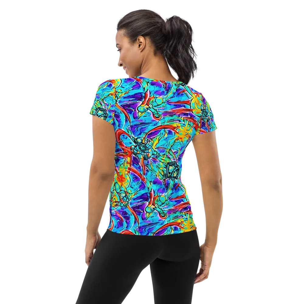Solar Noise on Women's Athletic T-Shirt — Back