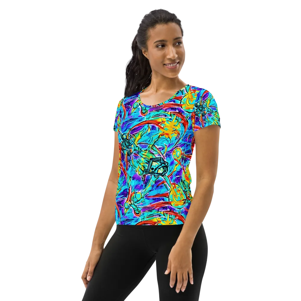 Solar Noise on Women's Athletic T-Shirt — Left