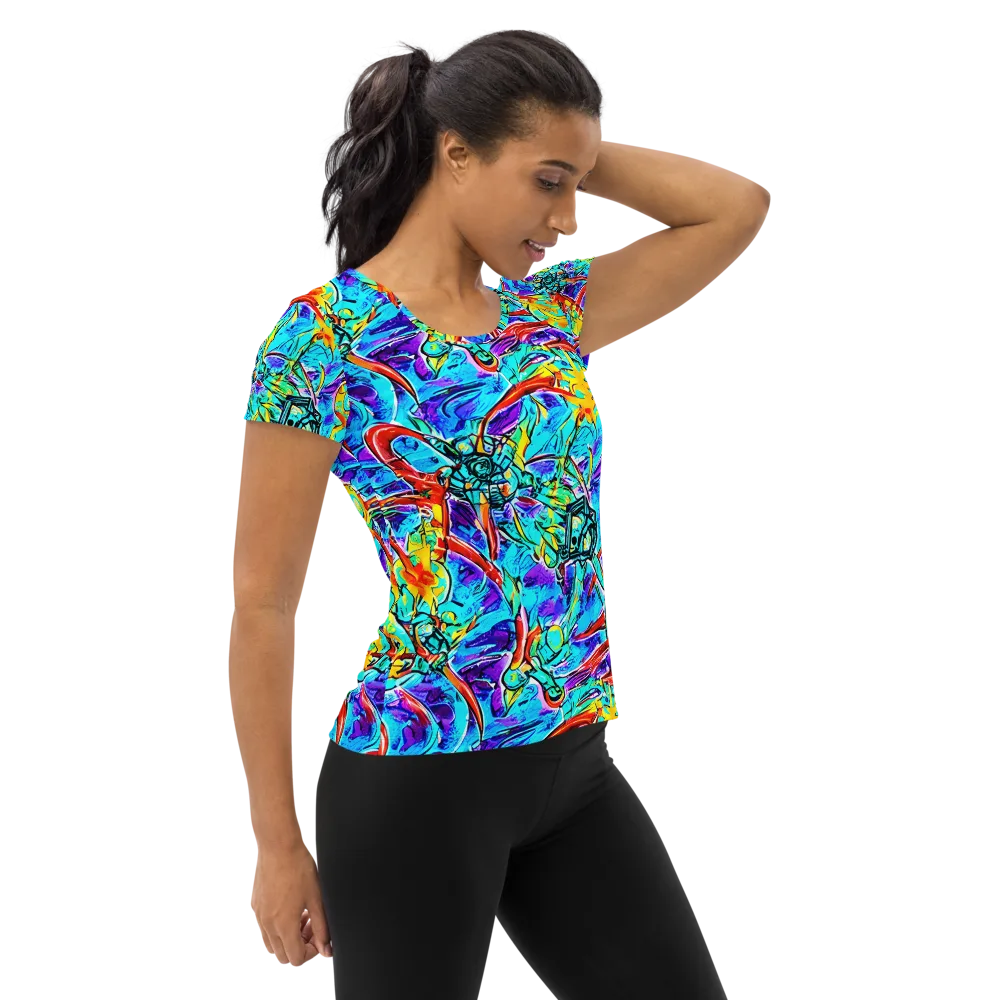 Solar Noise on Women's Athletic T-Shirt — Right