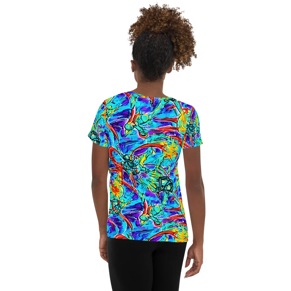 Solar Noise on Women's Athletic T-Shirt — Back