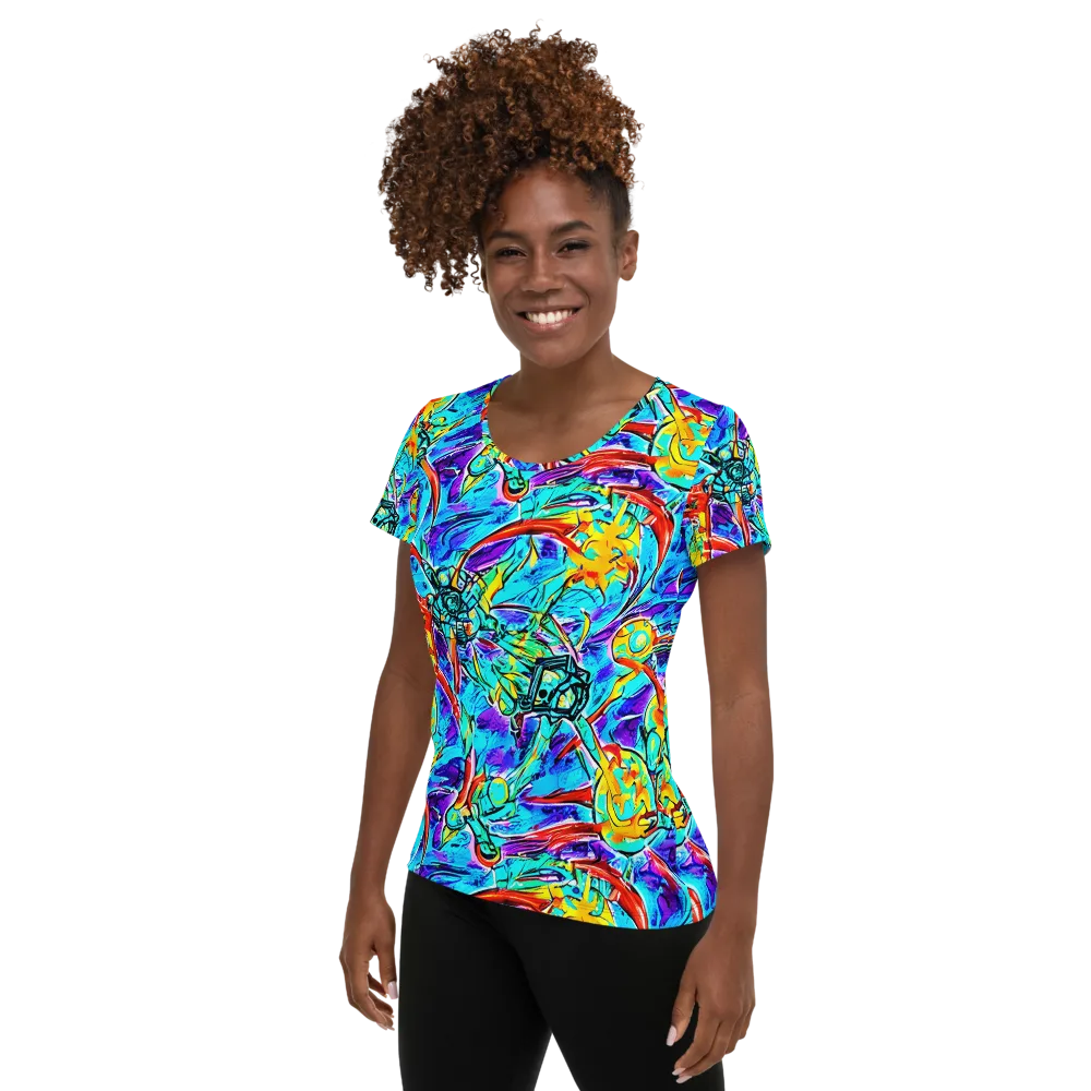 Solar Noise on Women's Athletic T-Shirt — Left