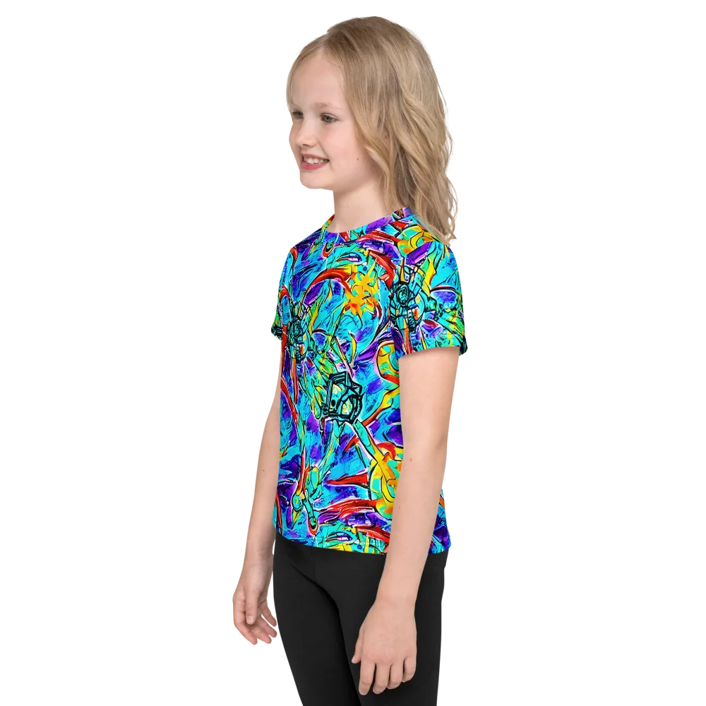 Solar Noise on Kids Crew Neck T-Shirt — Left