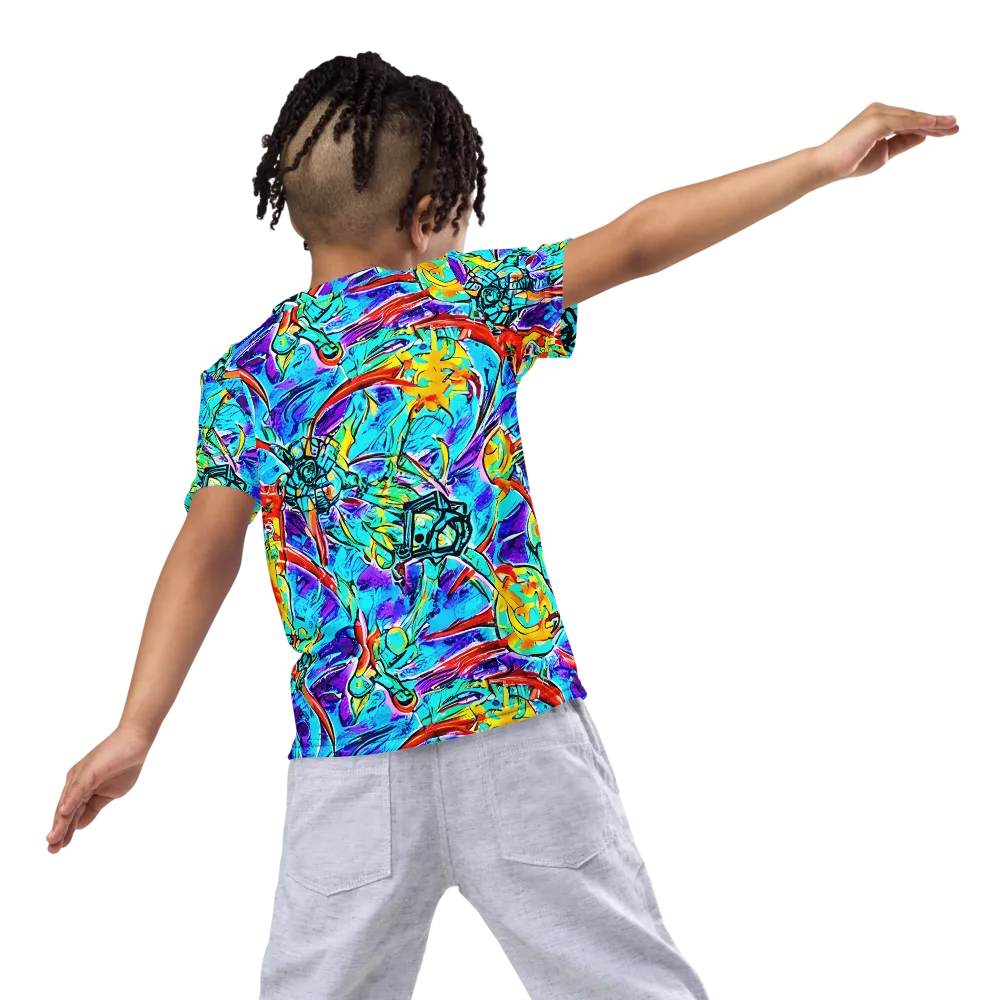 Solar Noise on Kids Crew Neck T-Shirt — Back