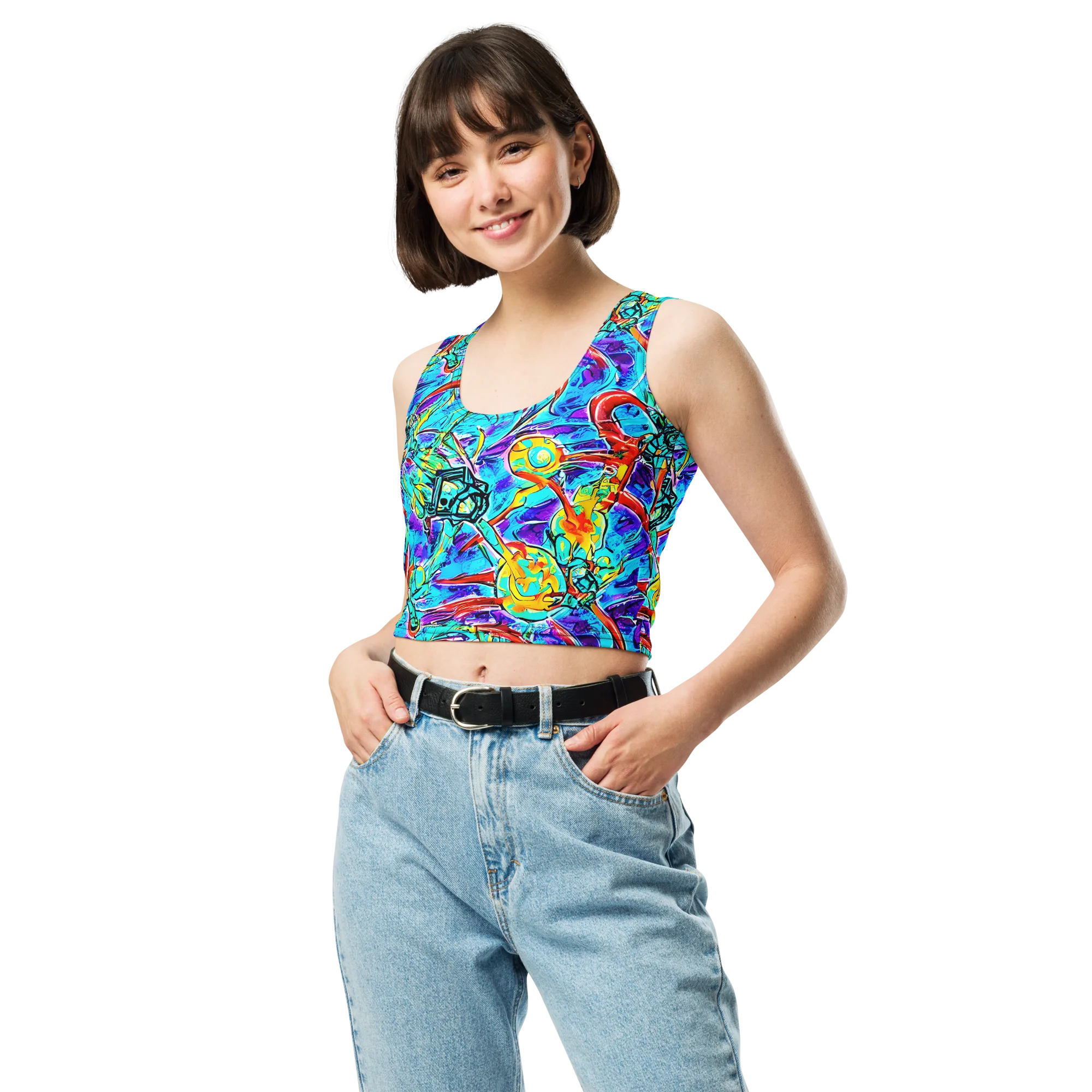 Solar Noise on Crop Top — Front