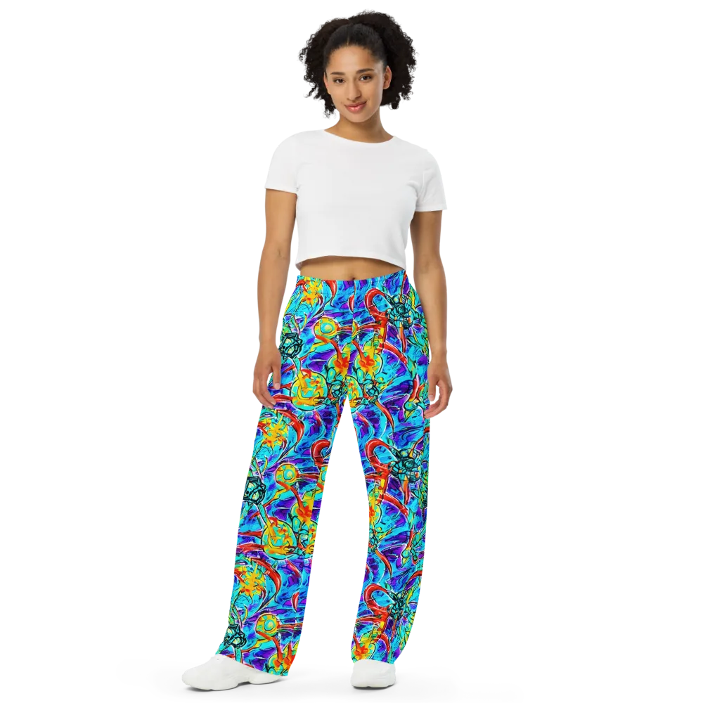 Solar Noise on Wide-Leg Pants — Front