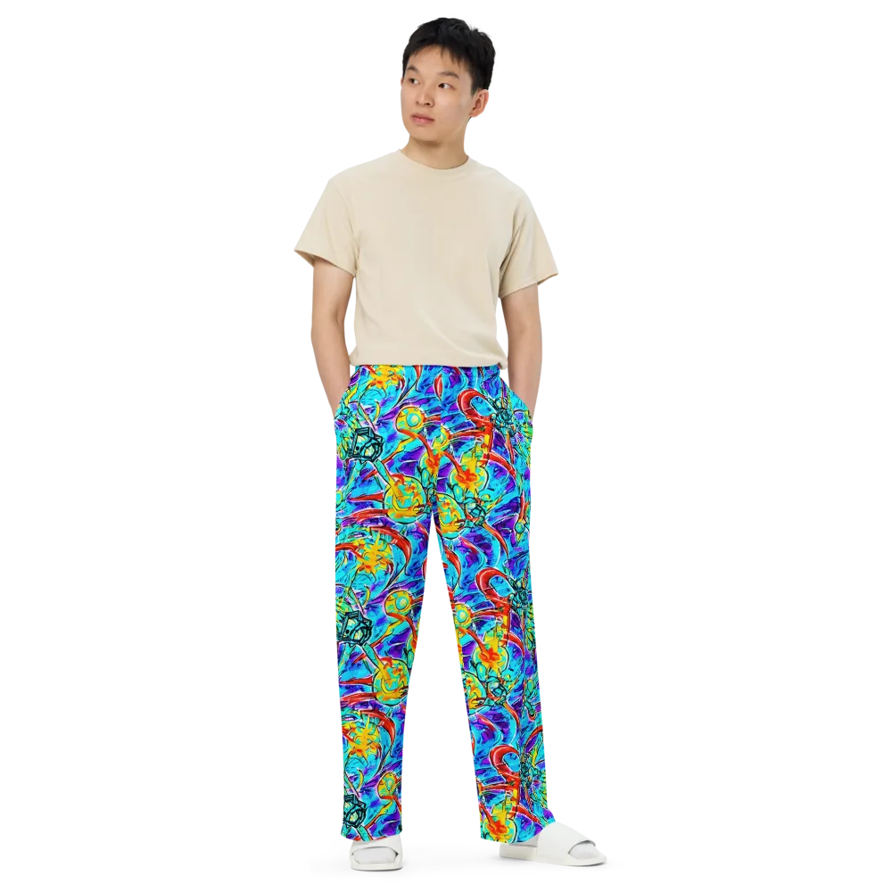 Solar Noise on Wide-Leg Pants — Front