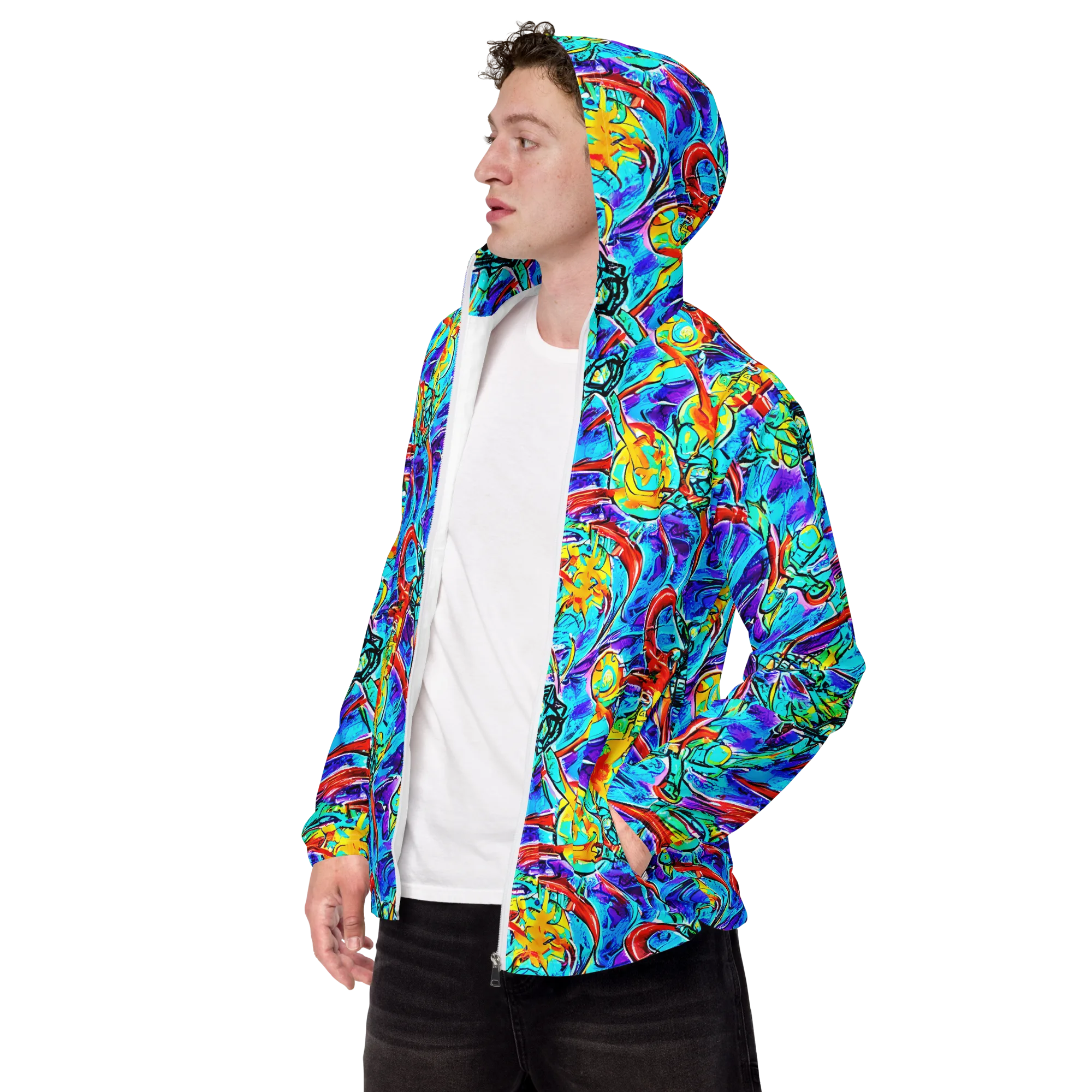 Solar Noise on Men's Windbreaker — Left Front
