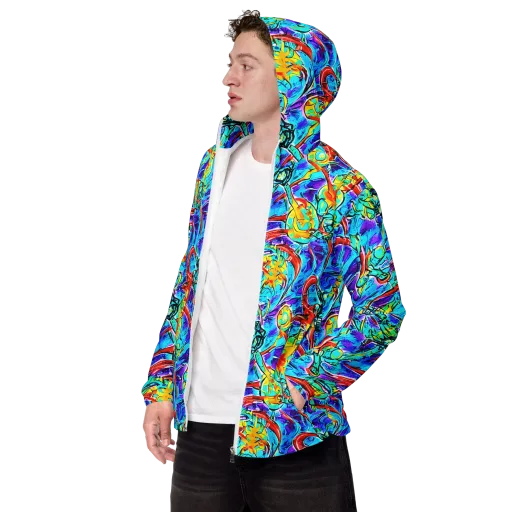 Solar Noise on a Men's Windbreaker