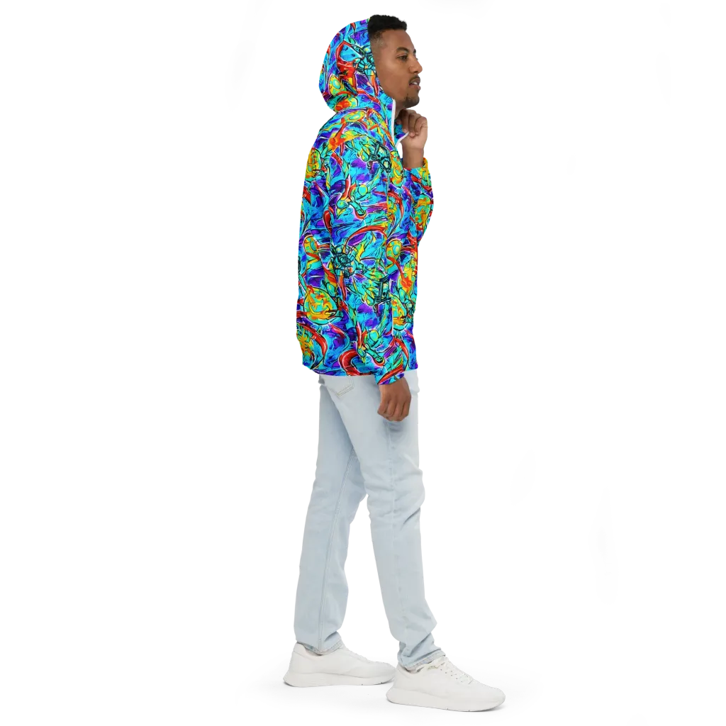 Solar Noise on Men's Windbreaker — Right