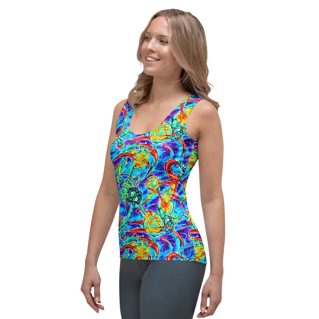 Solar Noise on Women's Tank Top — Left Front