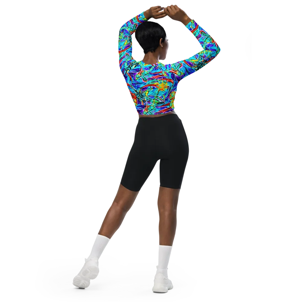 Solar Noise on Long Sleeve Crop Top — Back
