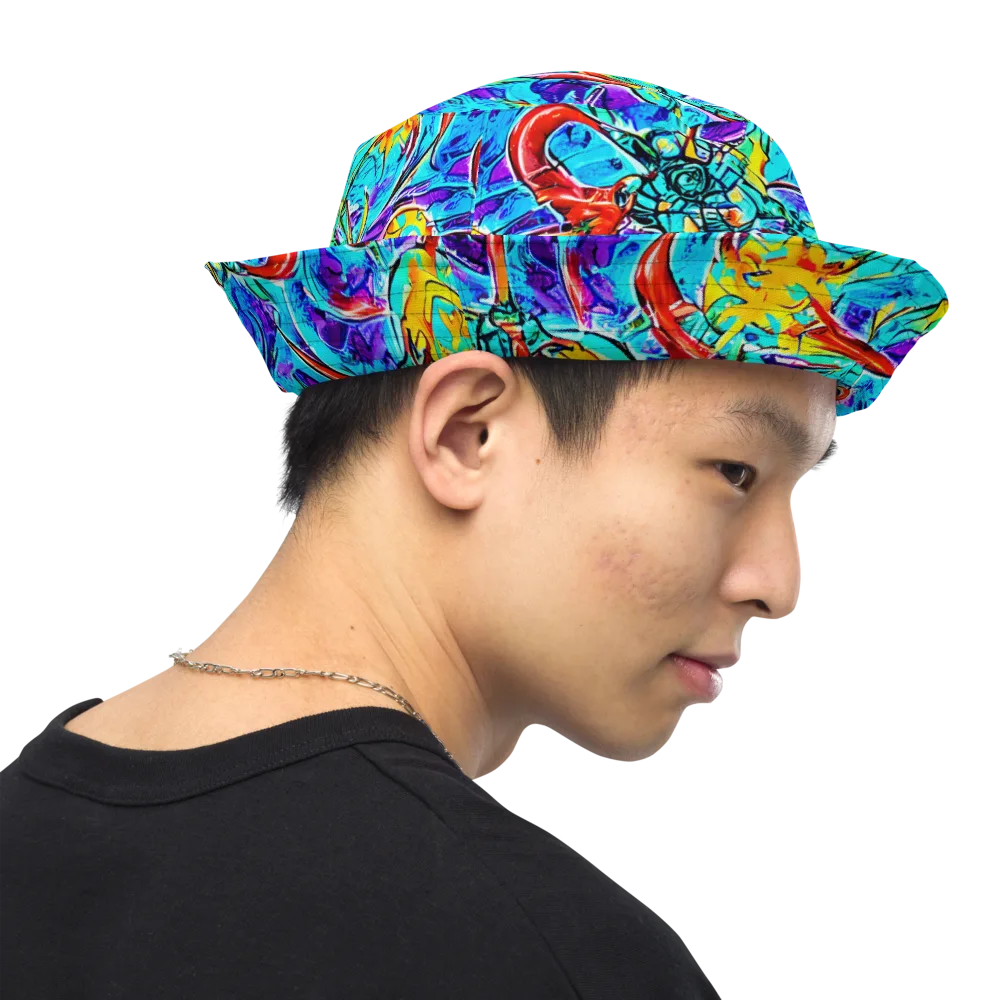 Solar Noise on Reversible Bucket Hat — Right Outside
