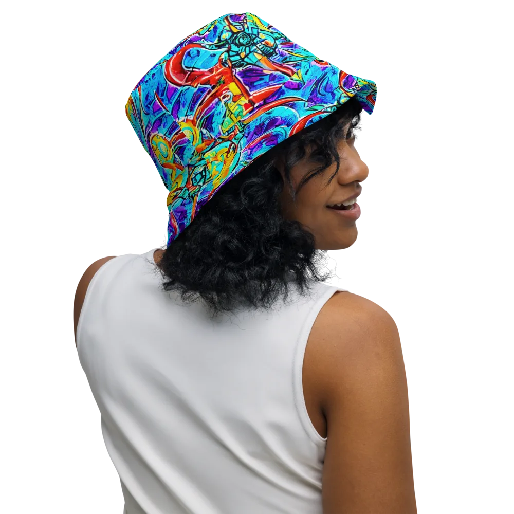 Solar Noise on Reversible Bucket Hat — Right Outside