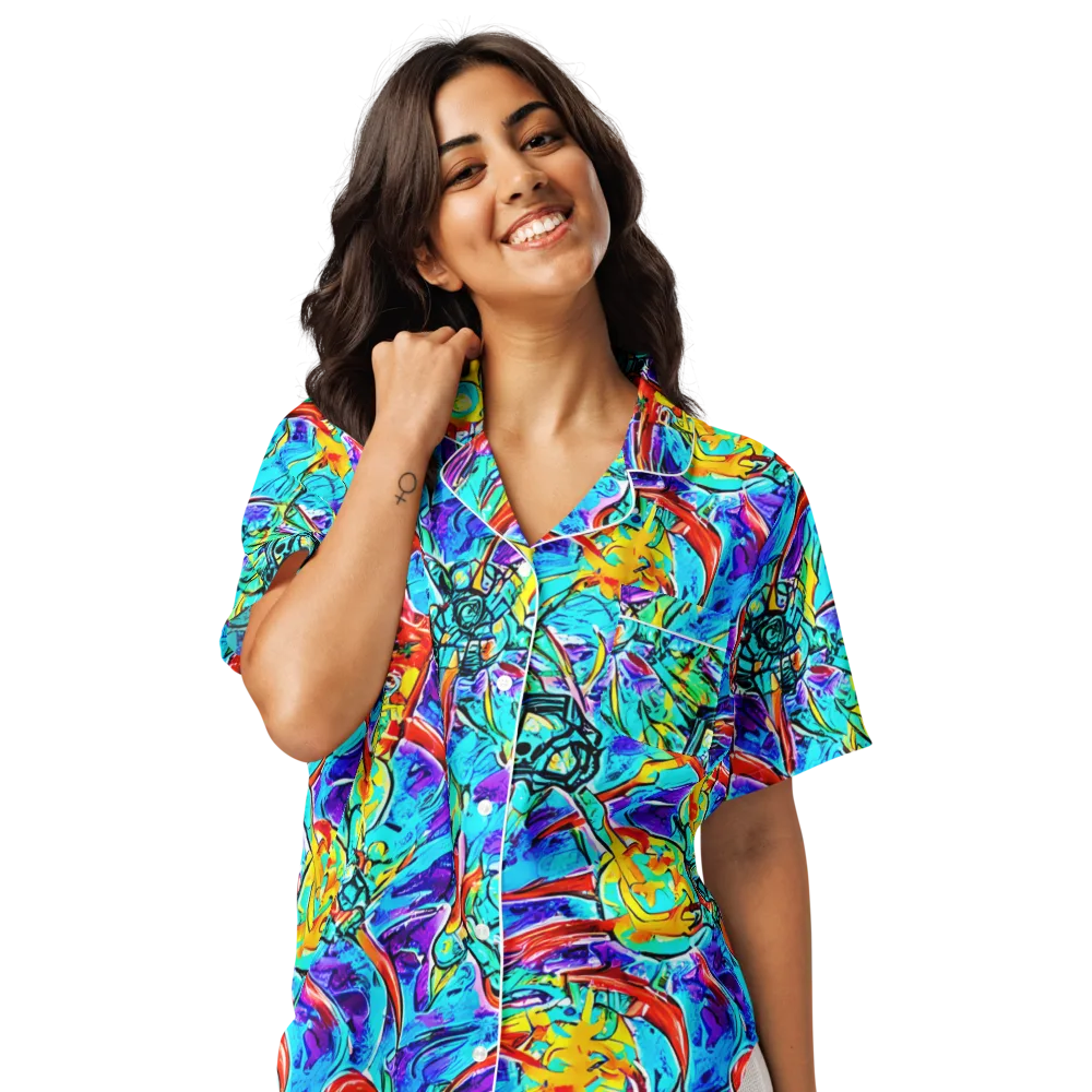 Solar Noise on Women's Short Sleeve Pajama Top — Front