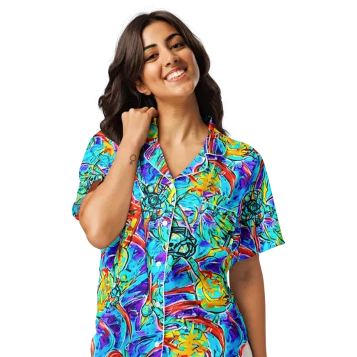 Solar Noise on a Women's Short Sleeve Pajama Top