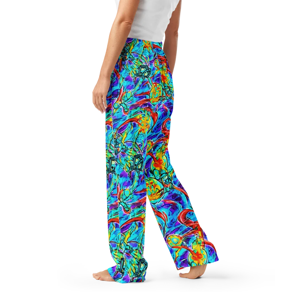 Solar Noise on Women's Pajama Pants — Left