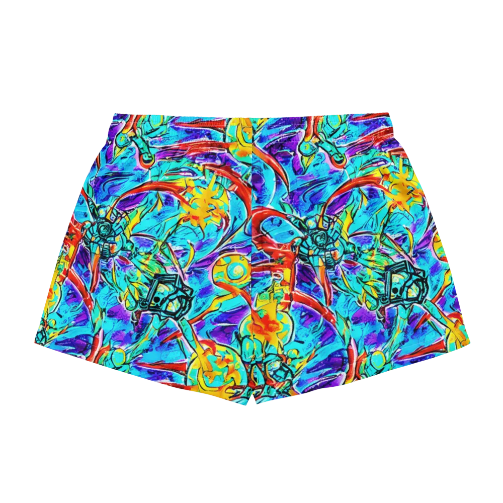 Solar Noise on Women's Pajama Shorts — Back