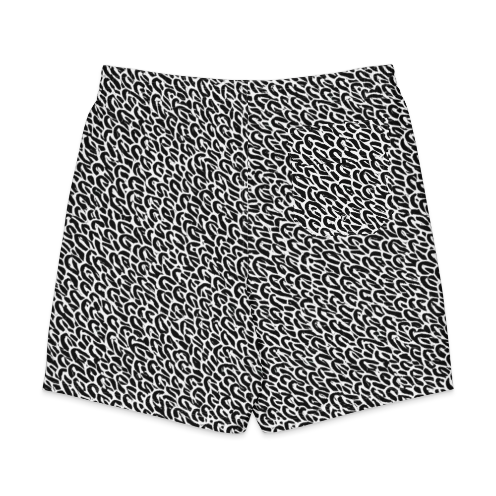 Noir Ribbons on Men's Board Shorts — Back