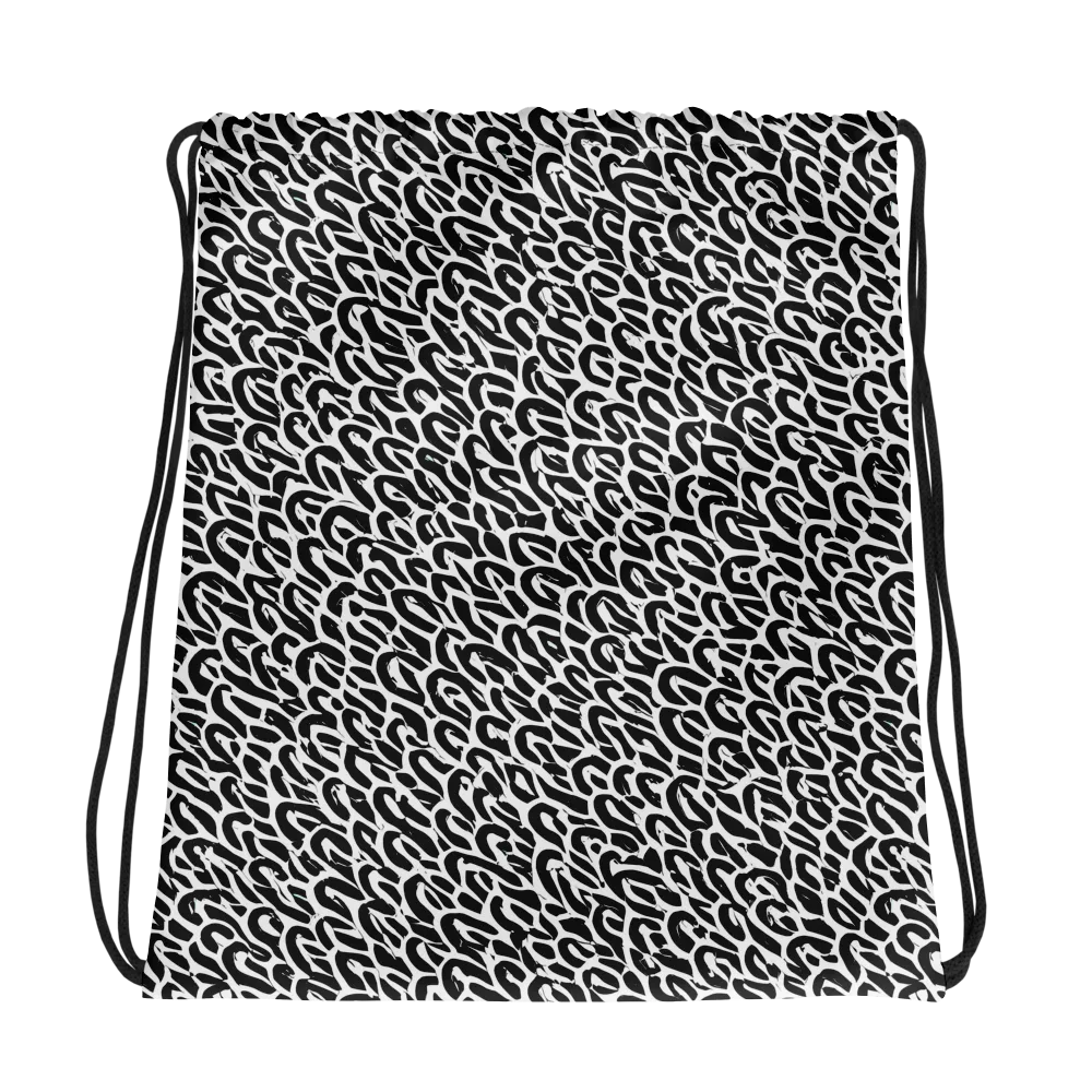 Noir Ribbons on Drawstring Bag — Photo
