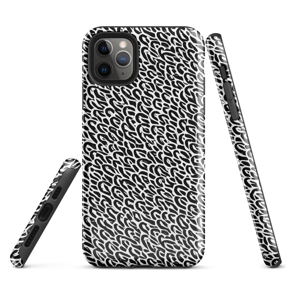 Noir Ribbons on Tough Case for iPhone® — Front
