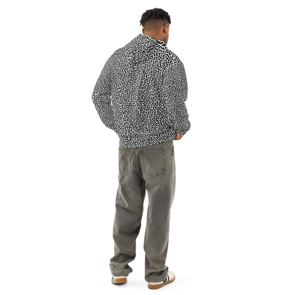 Noir Ribbons on Cotton Hoodie — Back