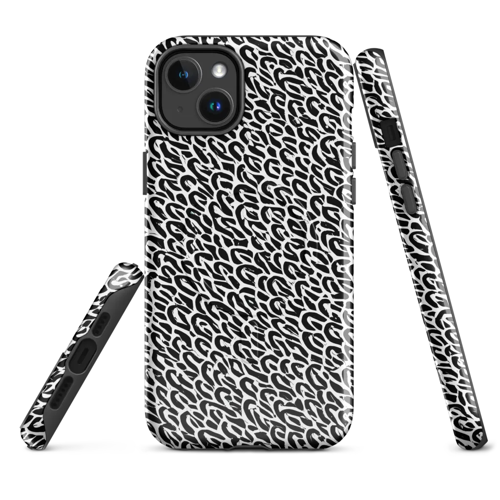 Noir Ribbons on MagSafe Tough Case for iPhone® — Front