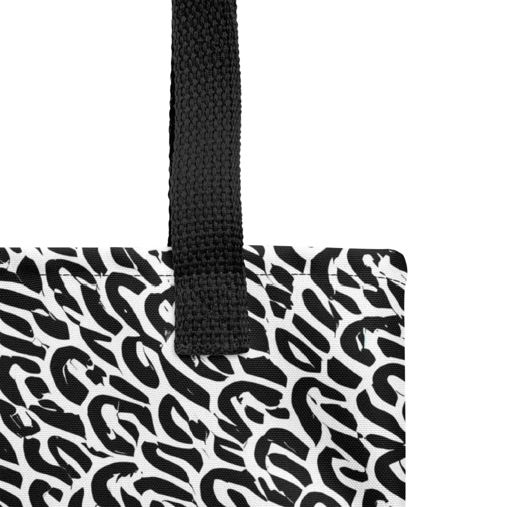 Noir Ribbons on Tote Bag — Product details