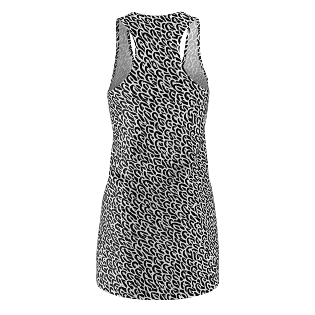 Noir Ribbons on Racerback Dress — Back