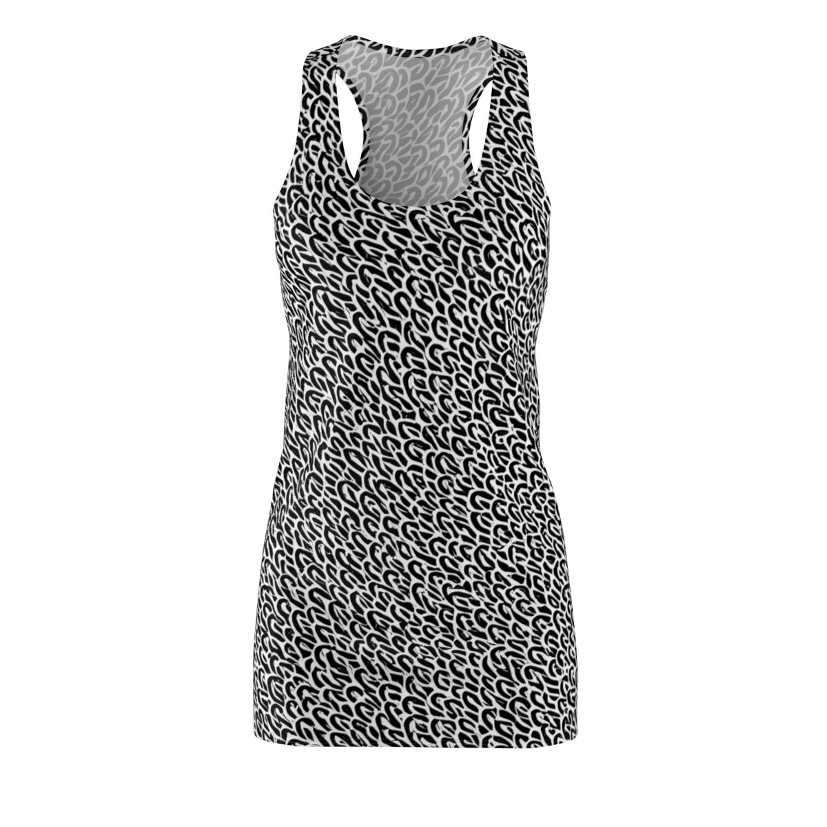 Noir Ribbons on Racerback Dress — Front