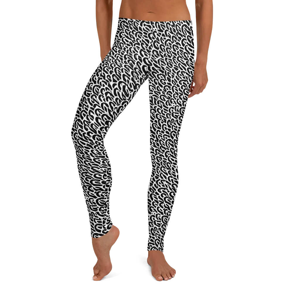 Noir Ribbons on Leggings — Front