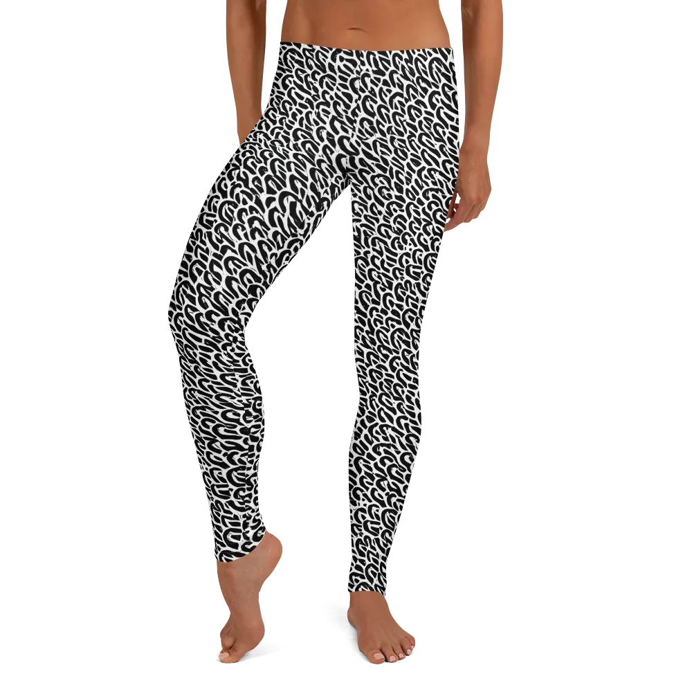 Noir Ribbons on Leggings — Front
