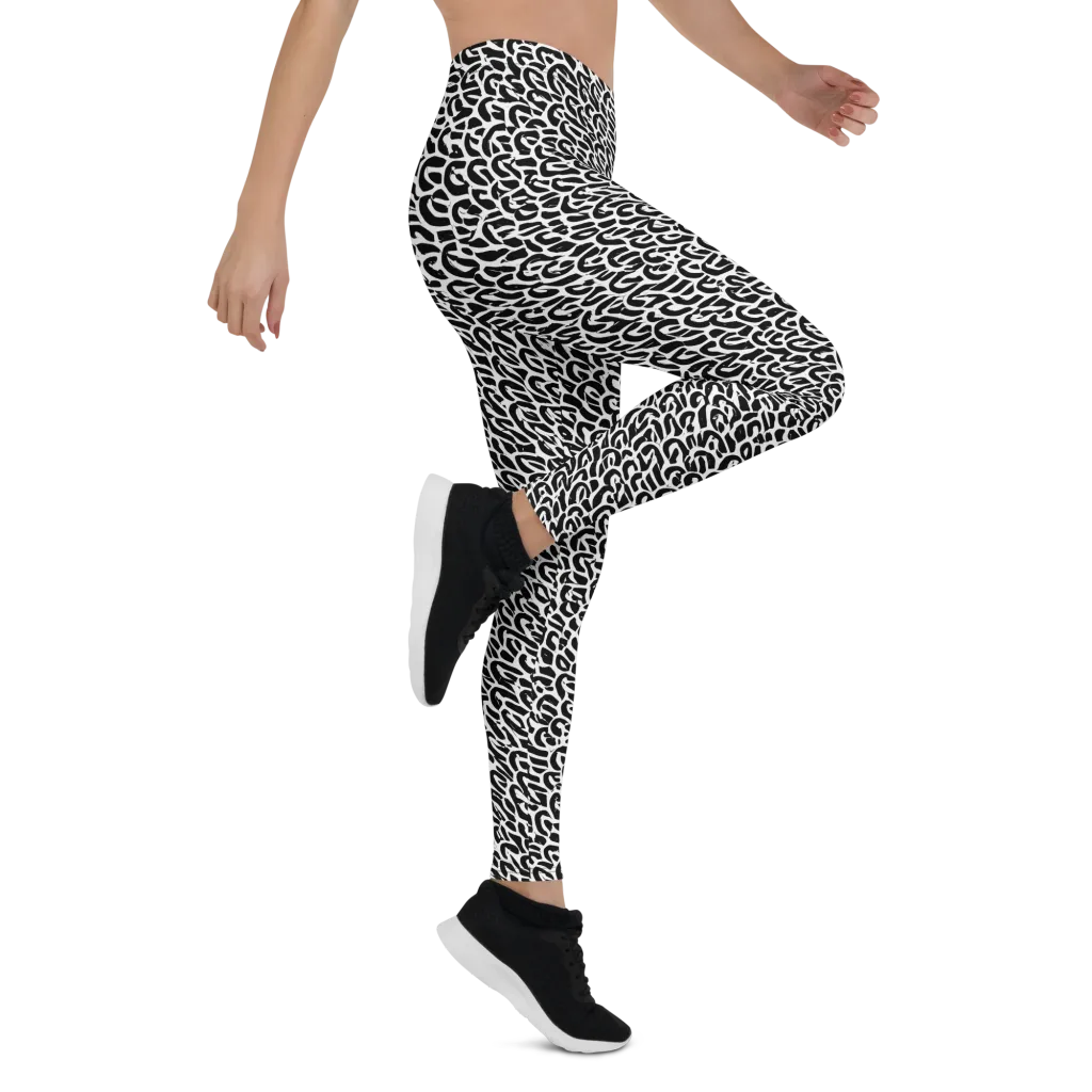 Noir Ribbons on Leggings — Right